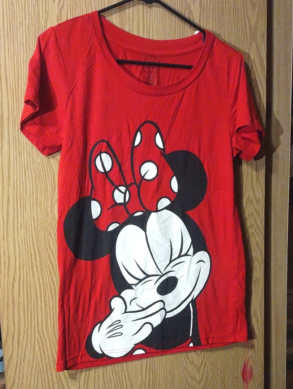 Disney Red Minnie Mouse Graphic Short Sleeve Tee